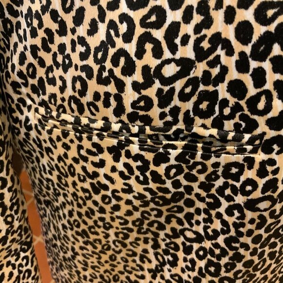 Nine West Leopard print Blazer women’s size small black/gold - Picture 6 of 13